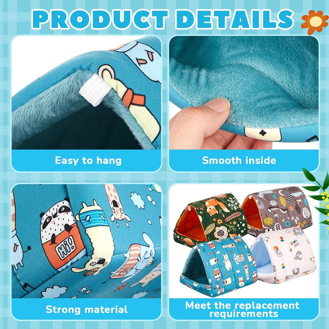 Cinnvoice Guinea Pig Hideout Bed Washable House Cage
