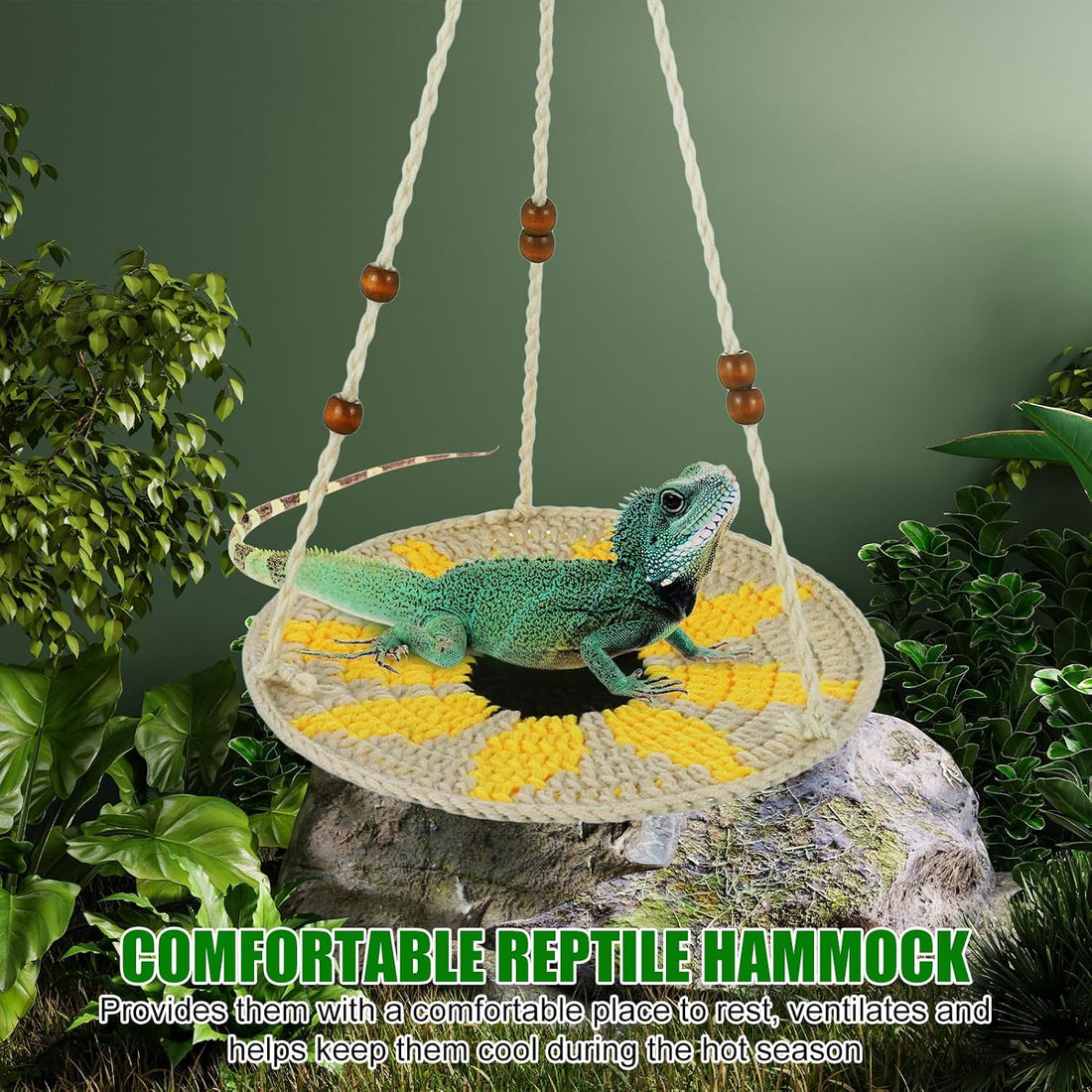 Jspupifip Reptile Hammock Bearded Dragon Accessories Reptile Summer