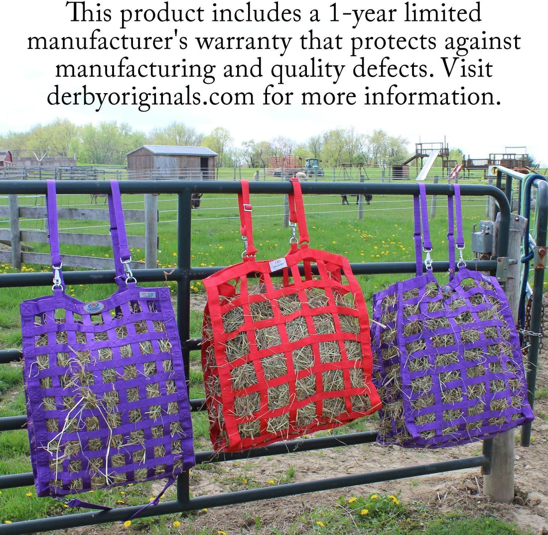 Derby Originals Superior Slow Feeder Horse Hay Bag with Super Tough
