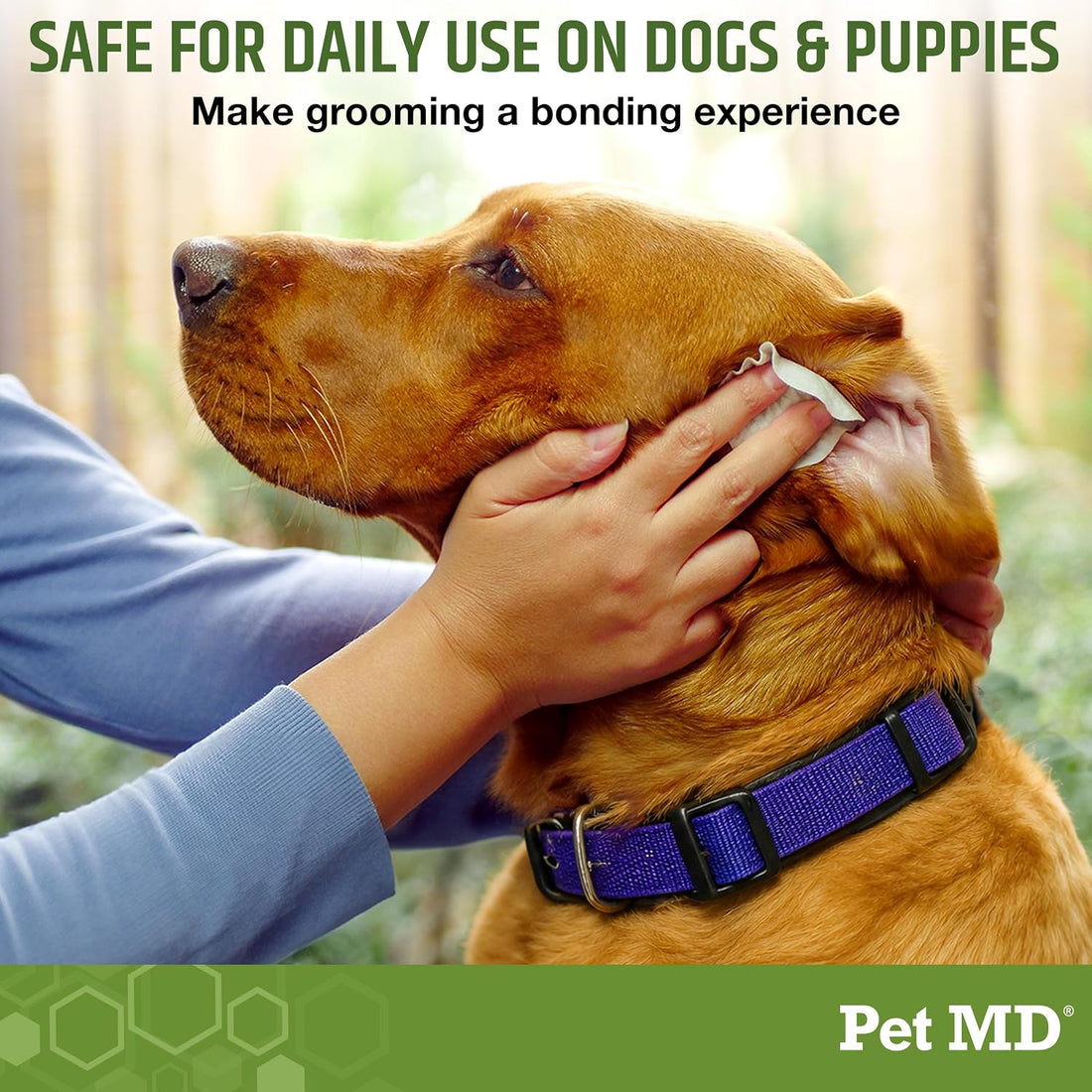 Pet MD Dog Ear Cleaning Wipes – Otic Cleanser for Dogs