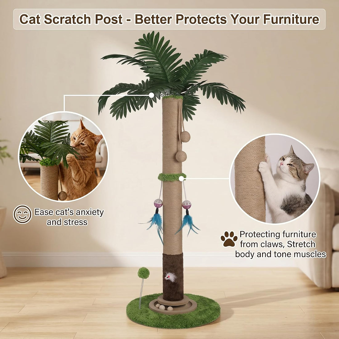 Cat Scratching Post for Indoor Cat Adult