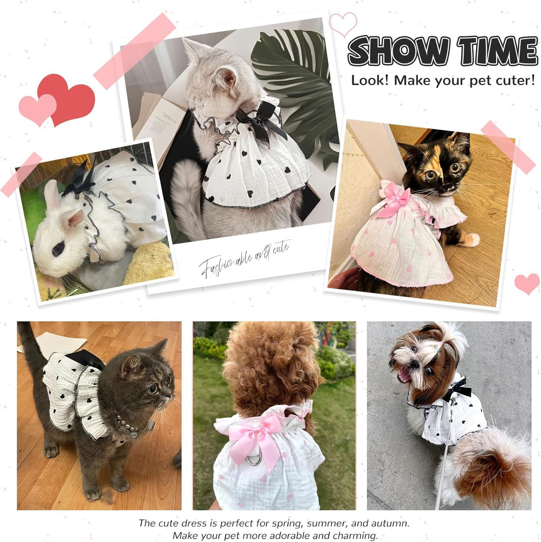 Dog Dresses for Small Dogs Girl Female Dog Cat Clothes Dress Cute