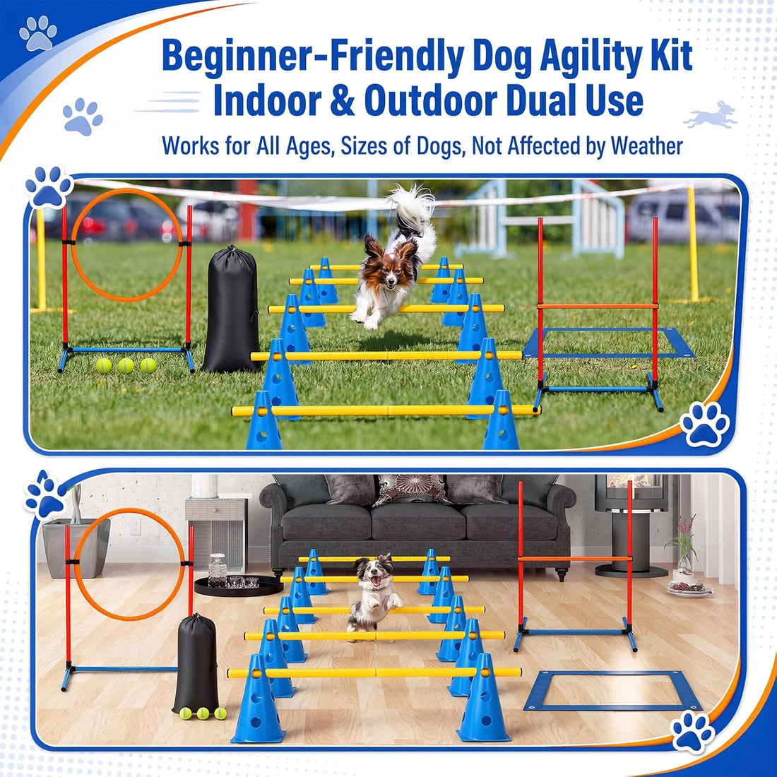 Junkin 27 Pcs Dog Agility Course Equipment Set