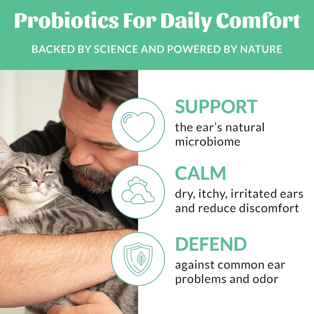 SKOUT'S HONOR Cat Ear Cleaner Solution with Aloe Vera - Alcohol-Free