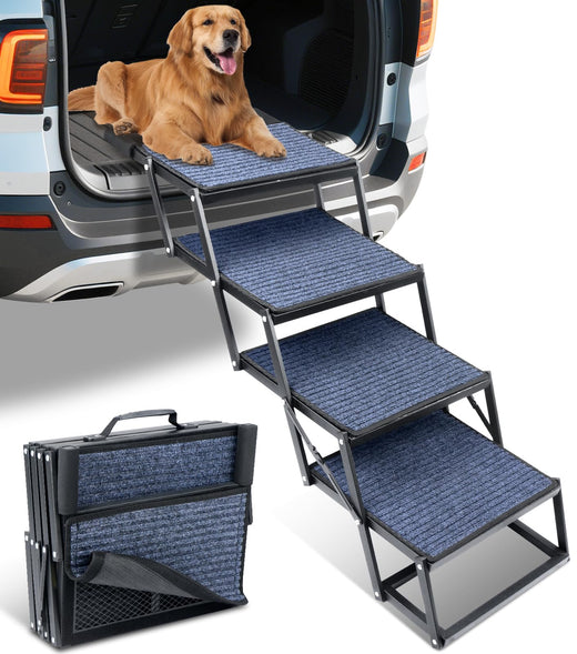 Dog Stairs for Car, 42''x 17'' Extra Wide Dog Stairs for Large Dogs