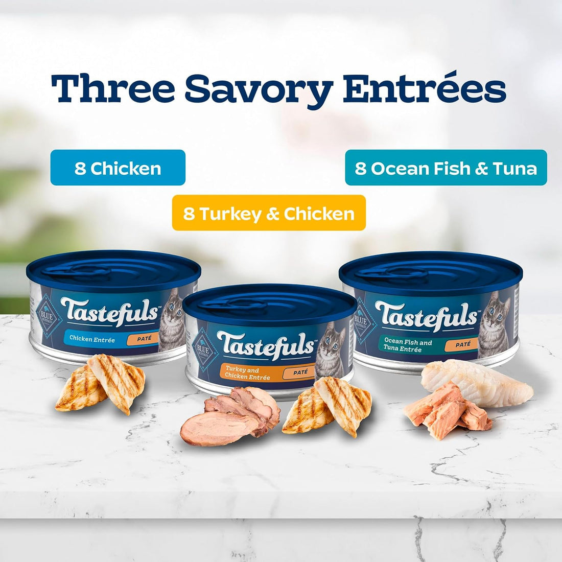 Blue Buffalo Tastefuls Wet Cat Food Paté Variety Pack for Adult Cats