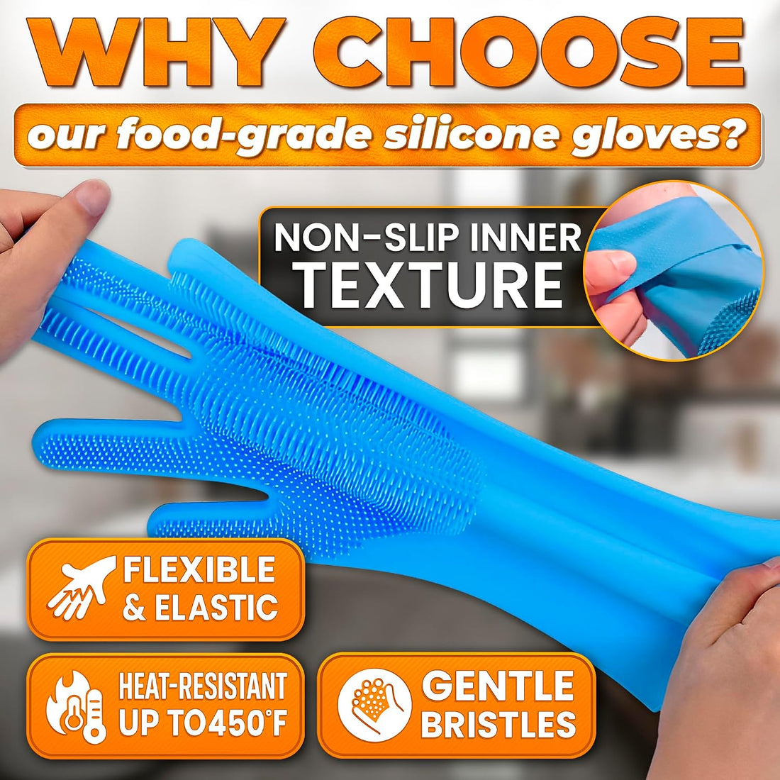 Cat and Dog Shampoo Gloves with 3000 Soft Bristles