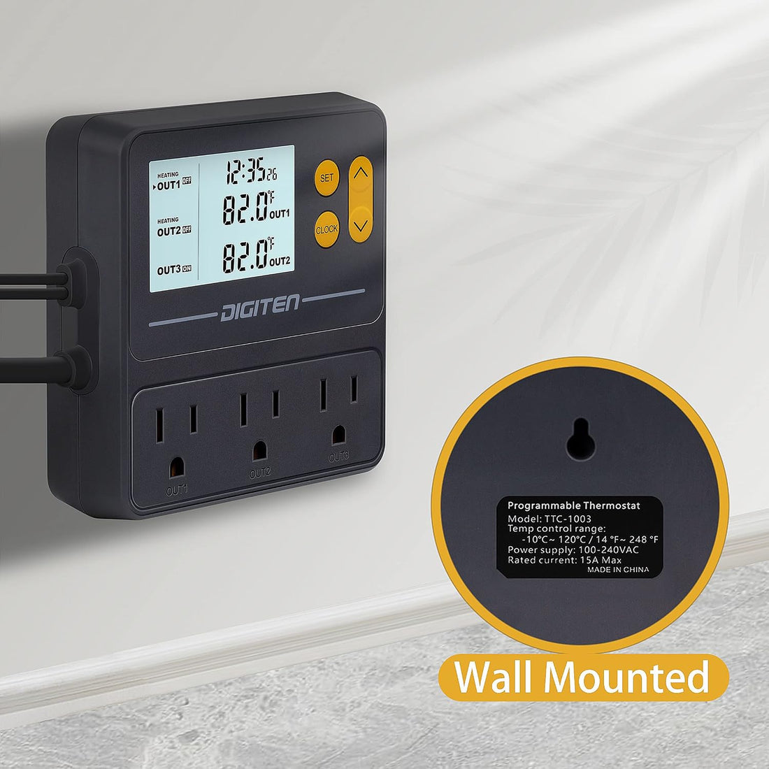 DIGITEN Day-Night Reptile Temperature Controller with Timer
