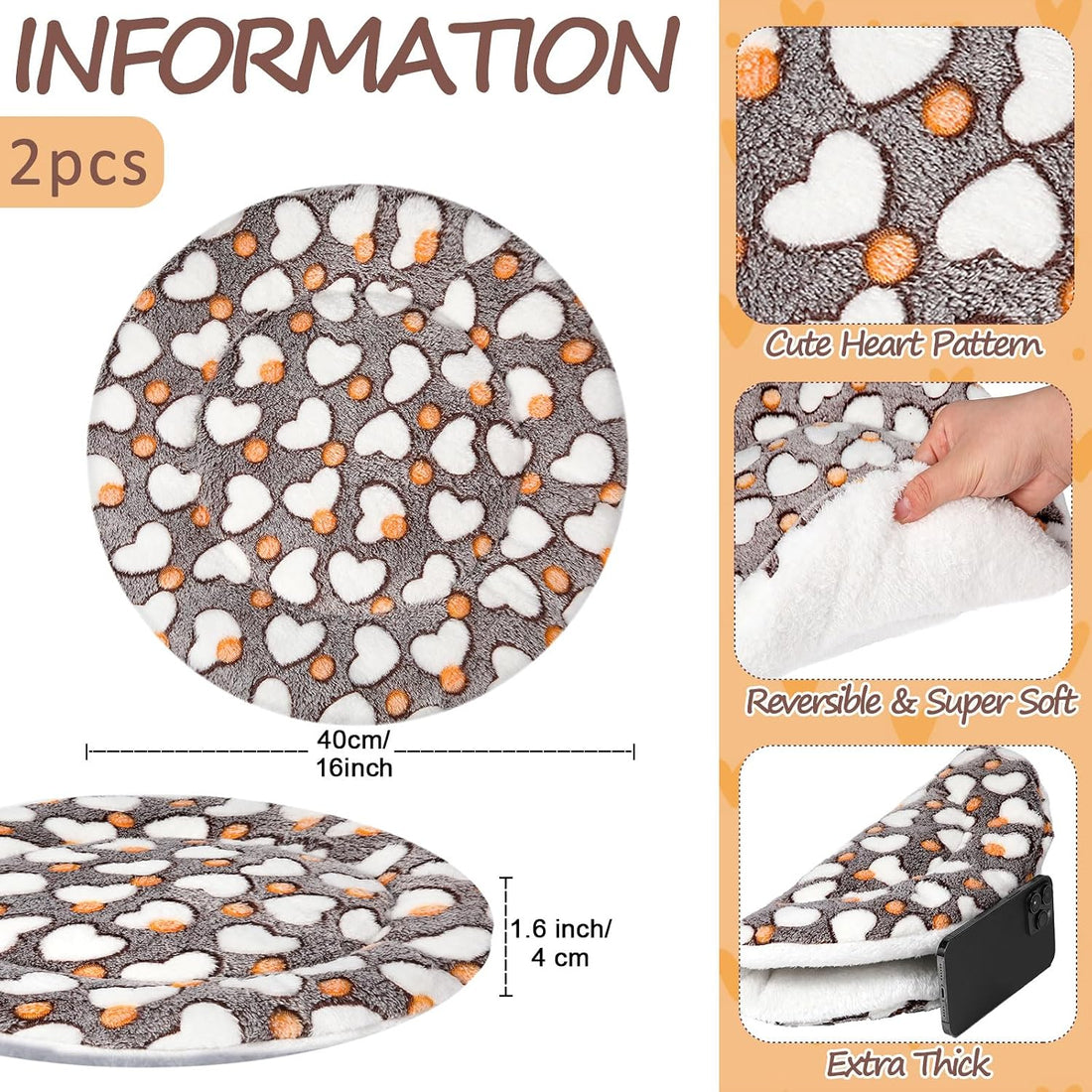 VitalCozy 2 Pack Self Heating Cat Pad Self Warming Dog Mat