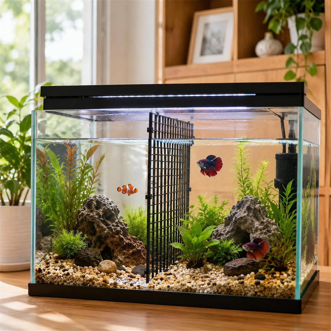 Okllen 12 Pack Aquarium Fish Tank Divider Plastic Egg Crate