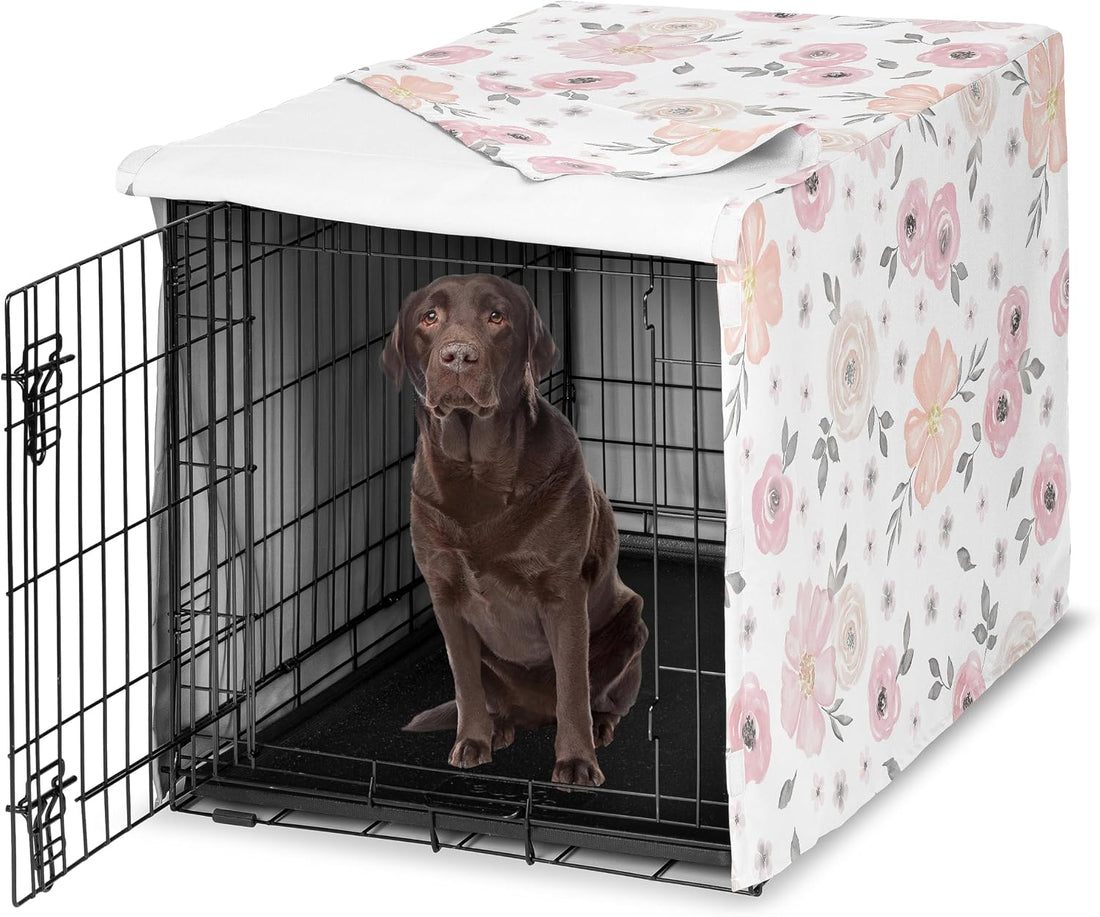 Sweet Jojo Designs 24in. Small Dog Crate Cover for Girls Pet Cage