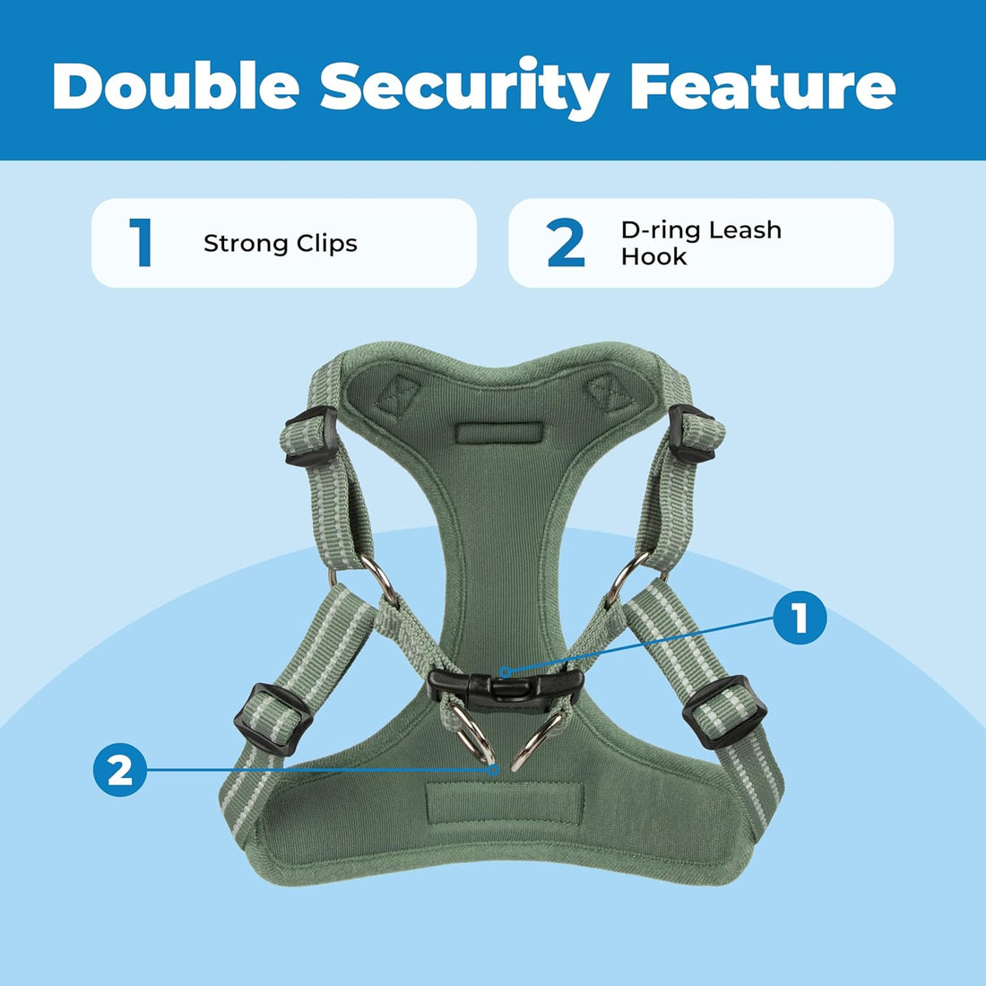 Voyager Step-in Flex Adjustable Dog Harness - Moss Green, Small