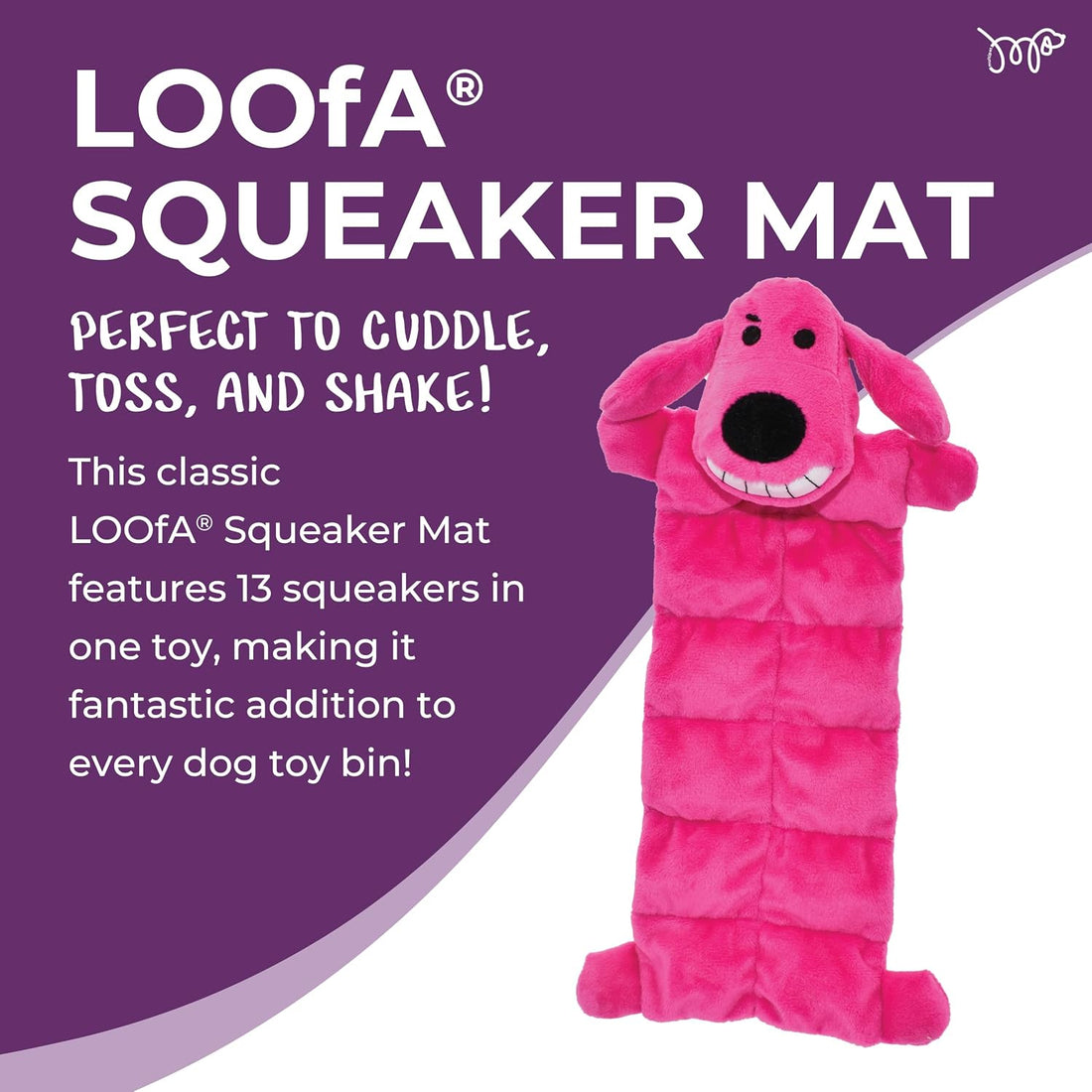 Multipet Original Loofa Dog Plush Toy Mat - Squeaky Dog Toy