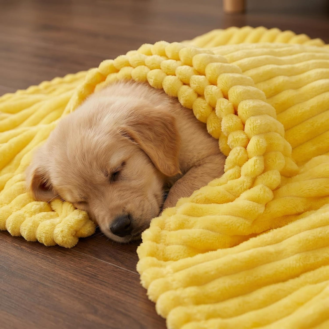 Emotional Support Blanket Yellow Dog Blanket for Dogs