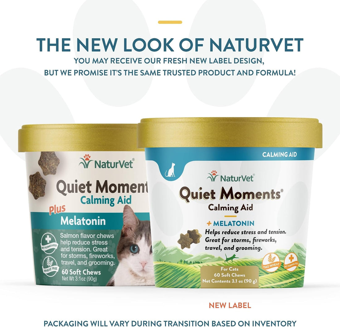 NaturVet Quiet Moments Calming Aid for Cats Plus Melatonin