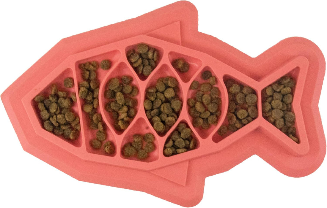 Catstages Kitty Slow Feeder Bowl for Cats & Kittens, 3/4 Cup, Blue, 5"