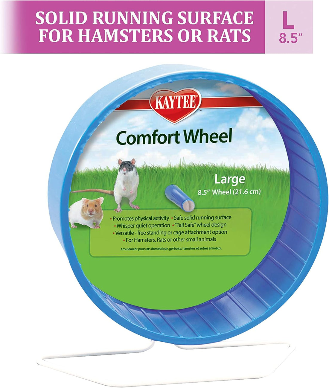 Kaytee Comfort Wheel, Large 8.5 Inches, Hamster Wheel