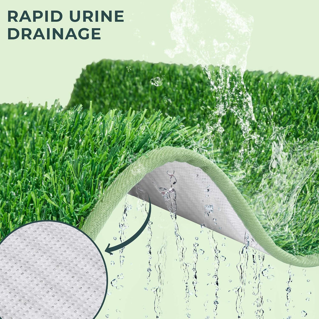 BurgeonNest Dog Grass Pad with Tray 34.2"x24"