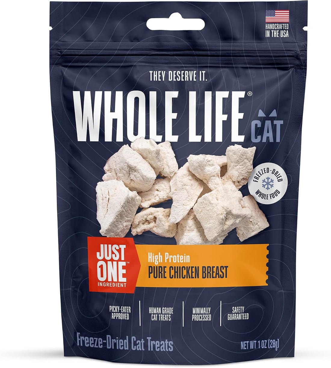 Whole Life Cat Just One Chicken Freeze Dried Cat Treats - 4 oz