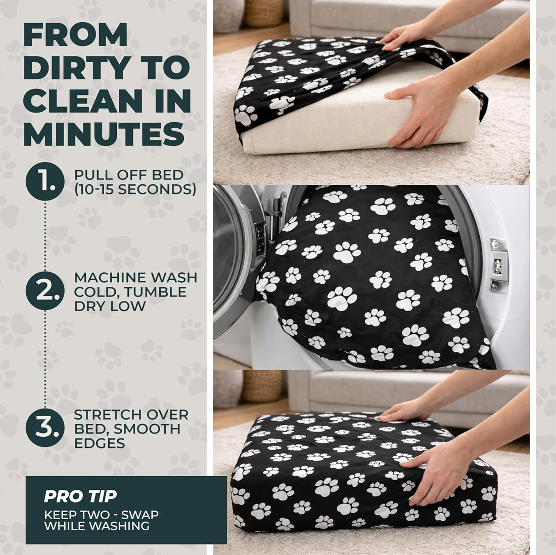DUKE&LEFTY PetBed Slipcover-USA Company-Stretch Soft Petbed