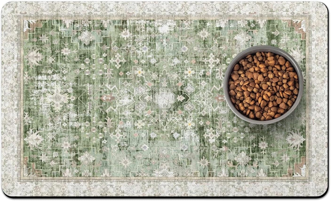 Pet Food Mats for Floor, Absorbent Dog Mat for Food and Water