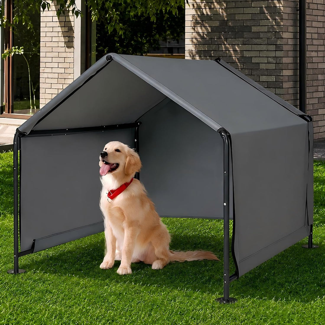 Large Dog Shade for Outside - Outdoor Dog Canopy Pet House Dog Tent