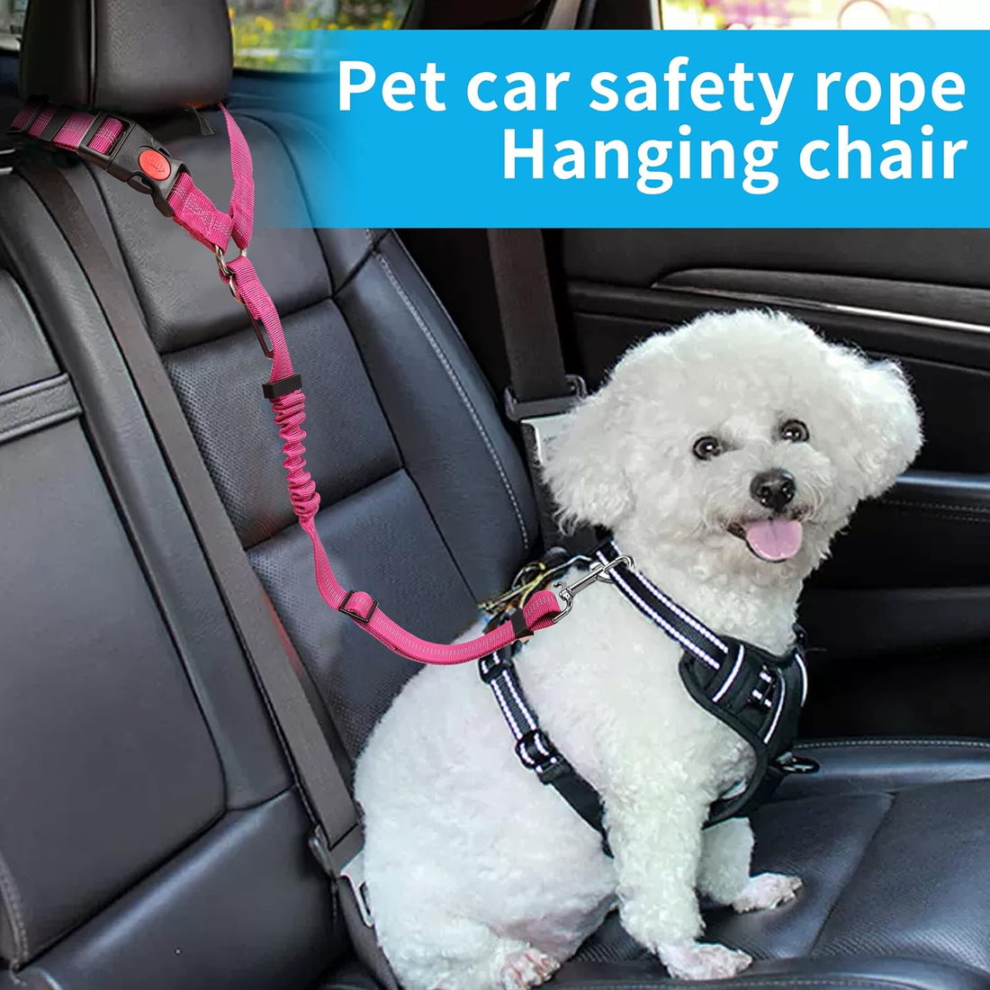 YAOHDAO Dog Seat Belt Harness for Car