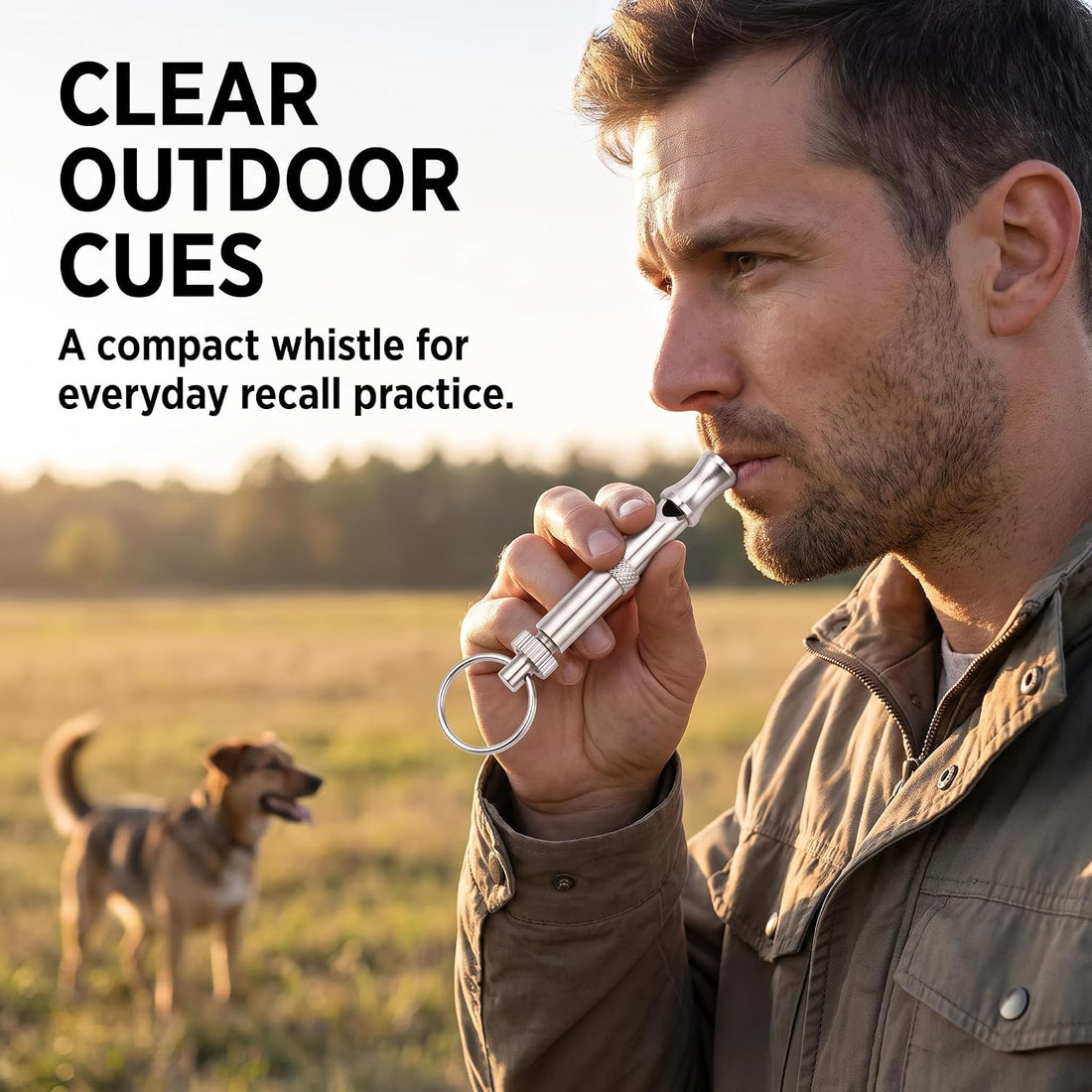Jinshining Silver Adjustable Ultrasonic Dog Whistle,Portable Whistle