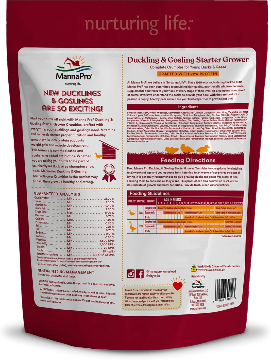 Manna Pro Duck Starter Grower Crumble