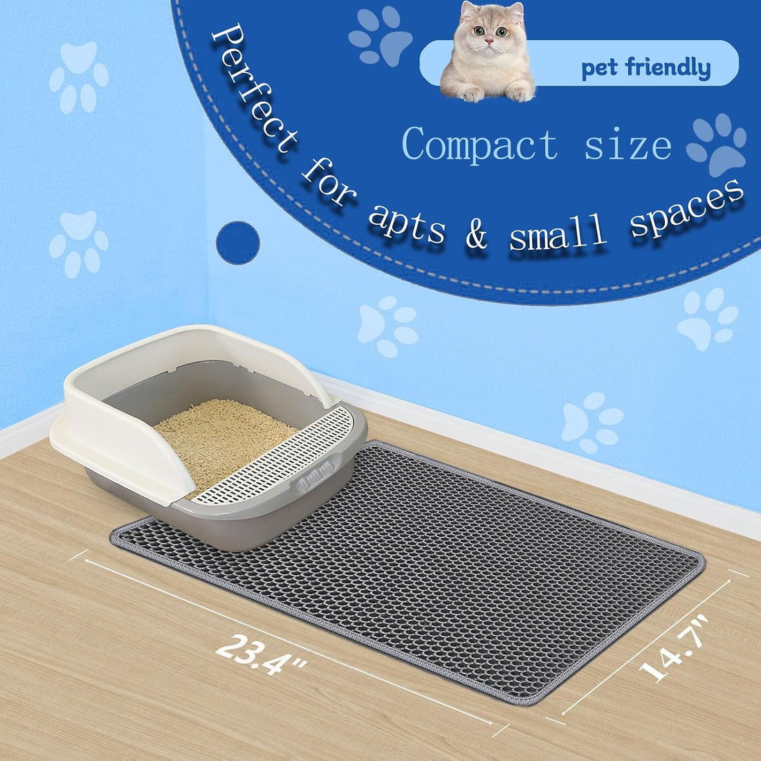 Xuanyaente Double Layer Ultra Soft Cat Litter Mat