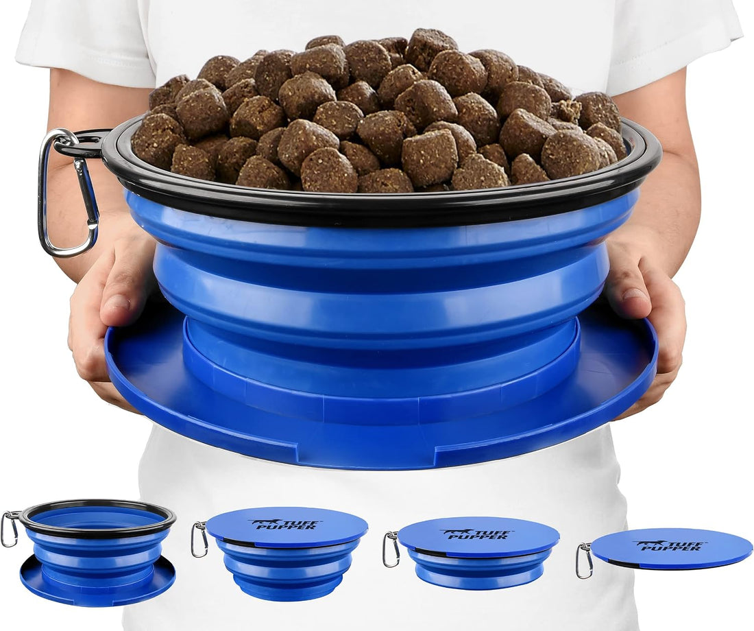 Tuff Pupper SuperBigSlurp Collapsible Dog Bowls, Extra Large Capacity