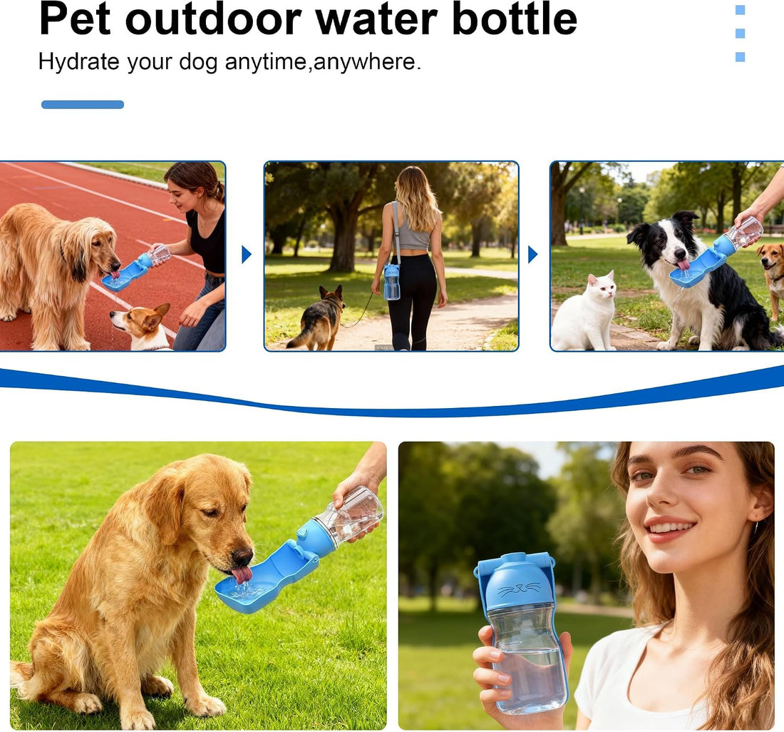 Dog Water Bottle, Portable Leak-Proof Water Dispenser with Drinking