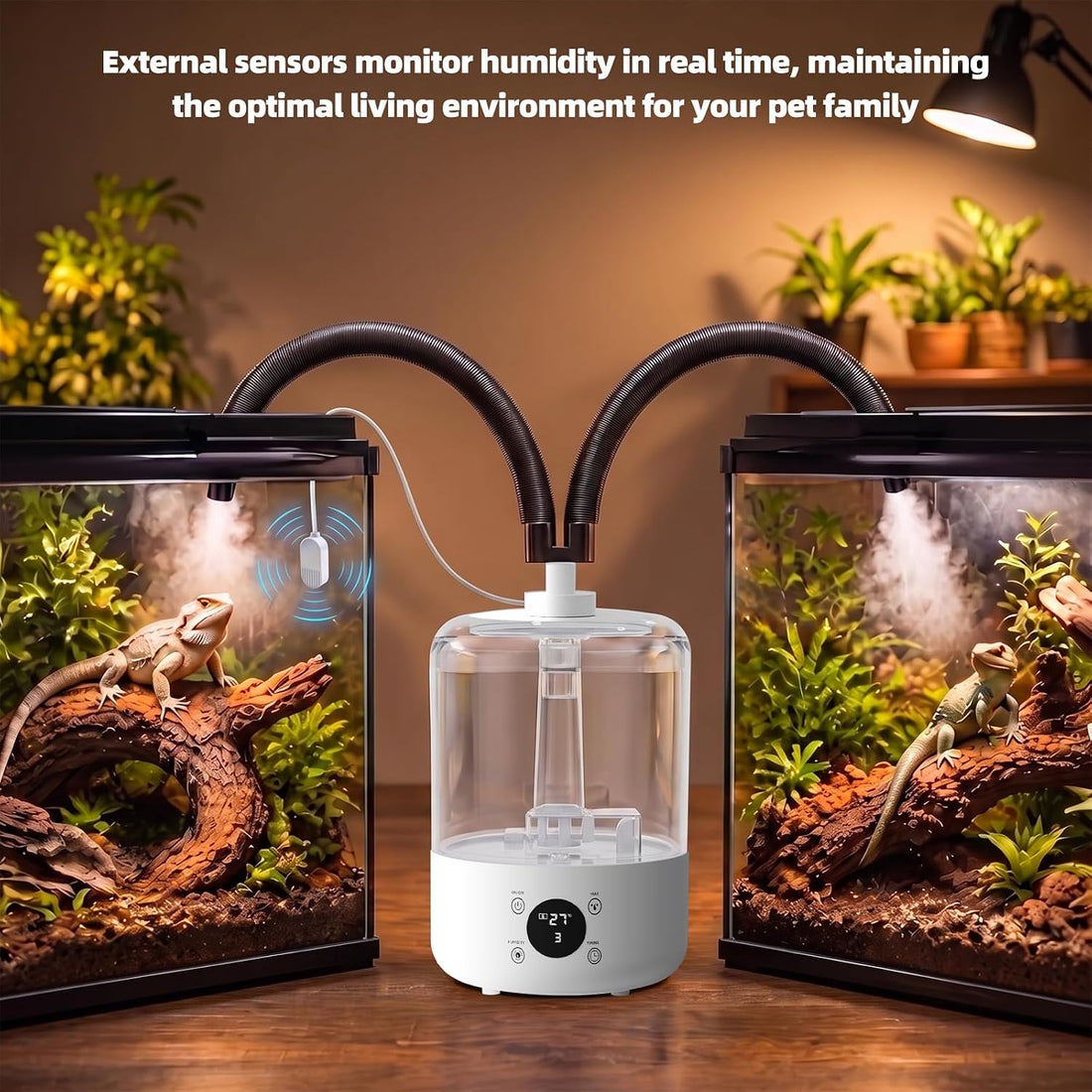 4L Quiet Reptile Fogger with Humidity Sensor, auto shut-off protection