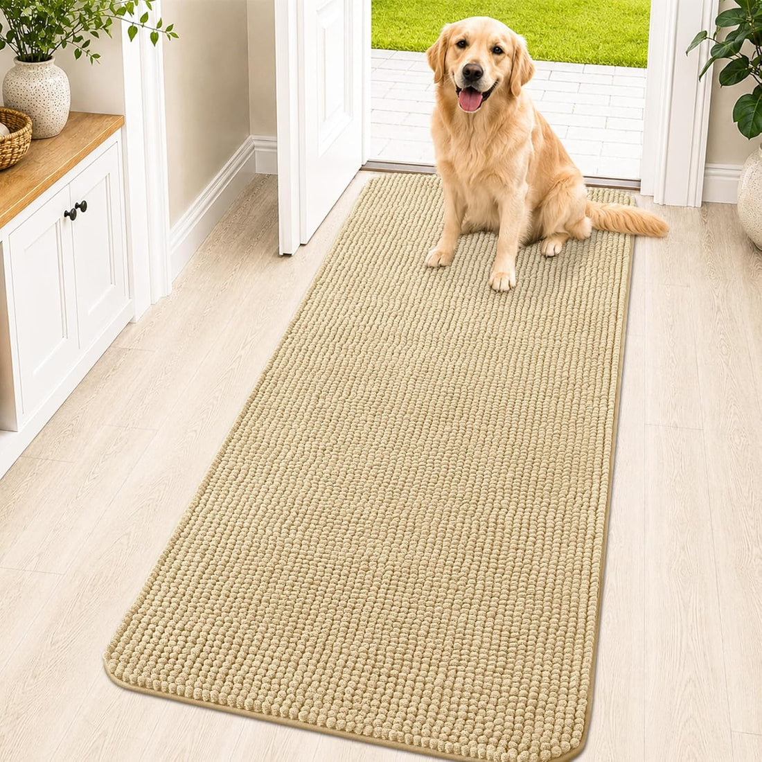 OLANLY Dog Door Mat for Muddy Paws 30x20
