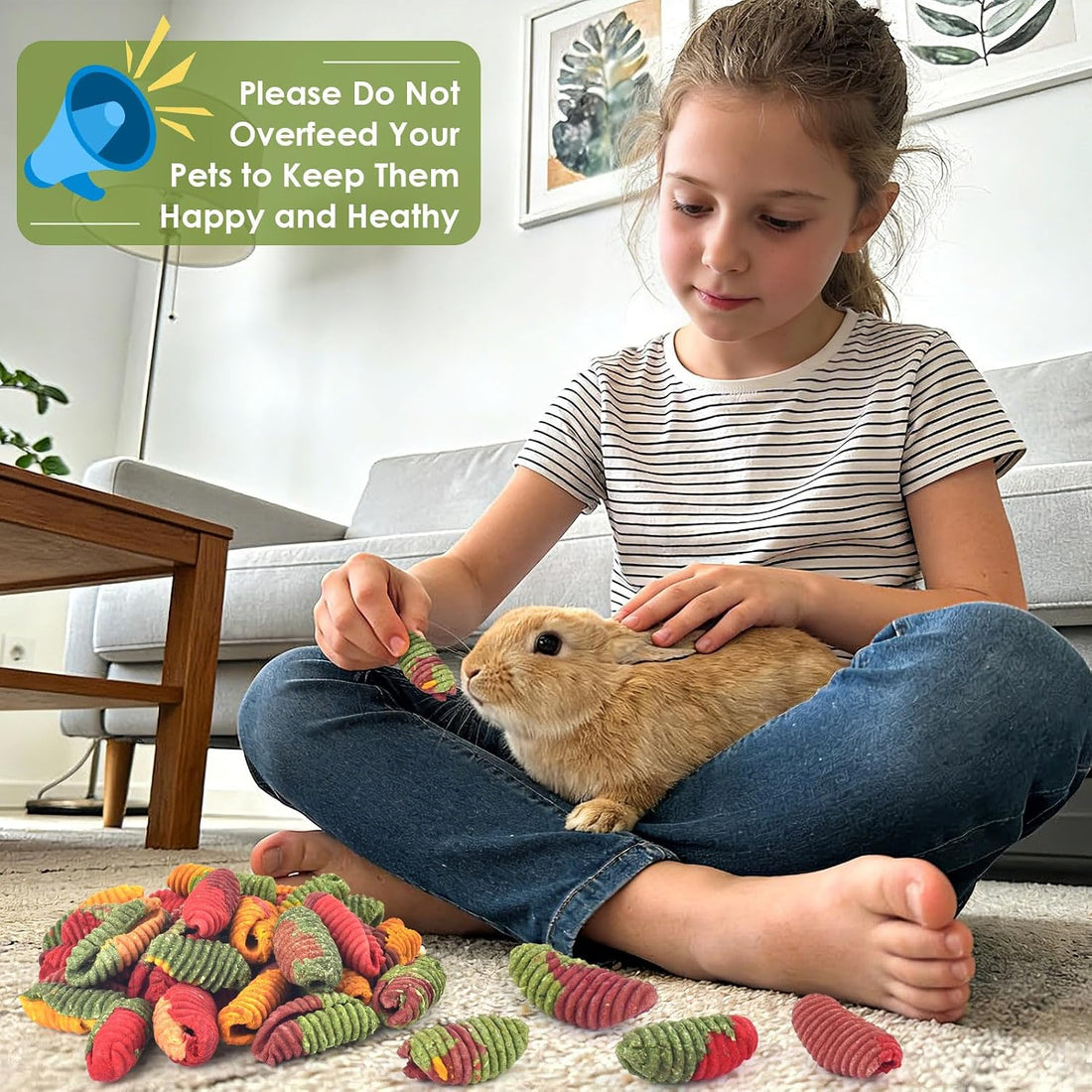 ERKOON Chinchilla Treats, Timothy Grass Chew Toys for Teeth