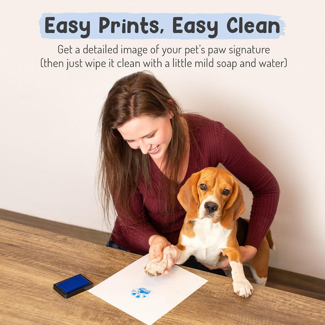Pet Paw Print Impression Kit | Dog Ink Paw Print Kit