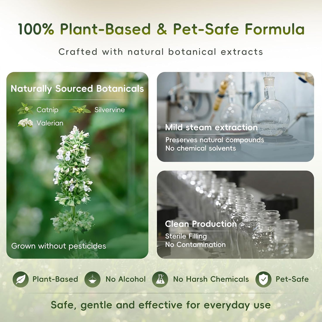 INCCIAVO Silvervine Spray for Cats with Catnip and Valerian