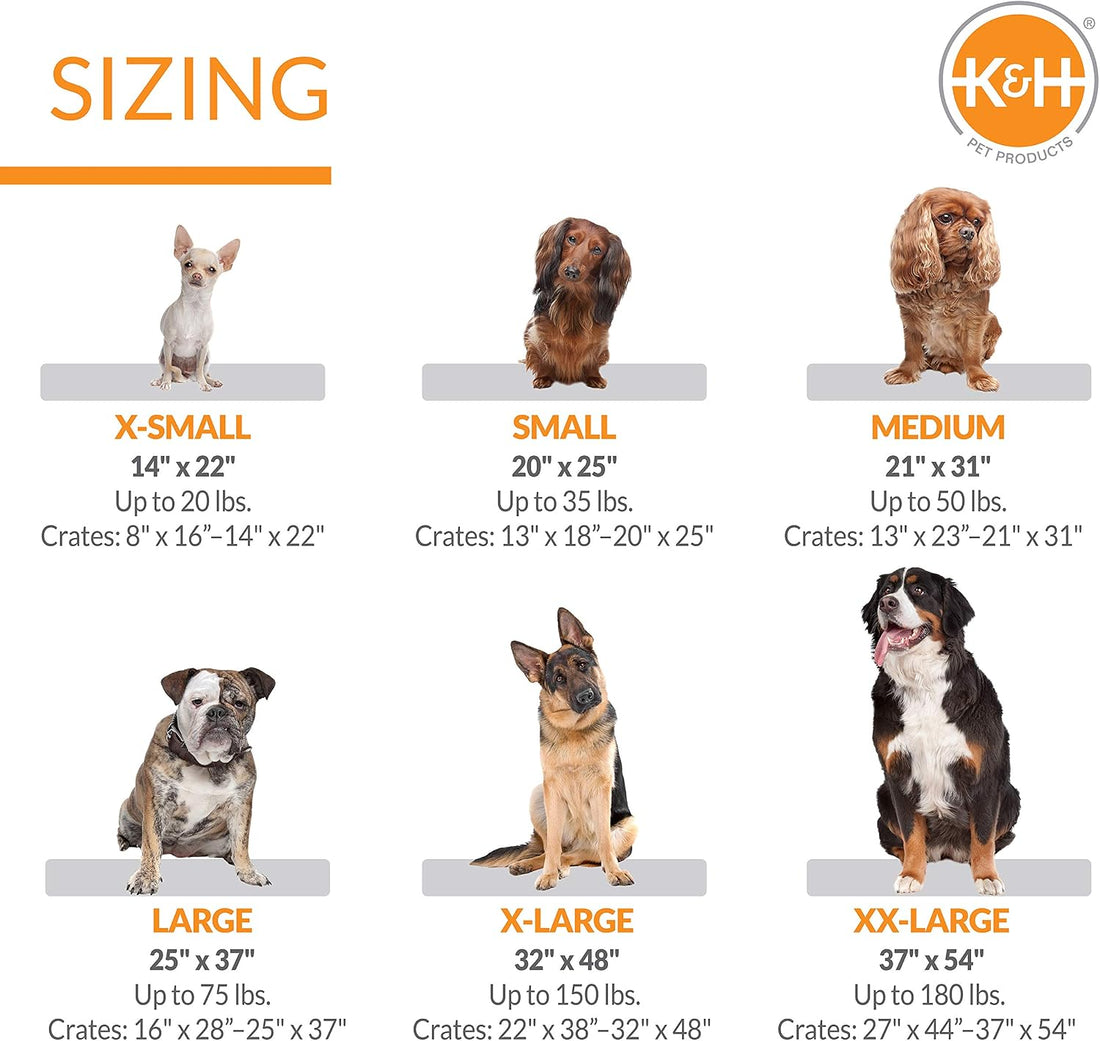 K&H PET PRODUCTS Self-Warming Crate Pad Mocha X-Small 14 x 22 Inches