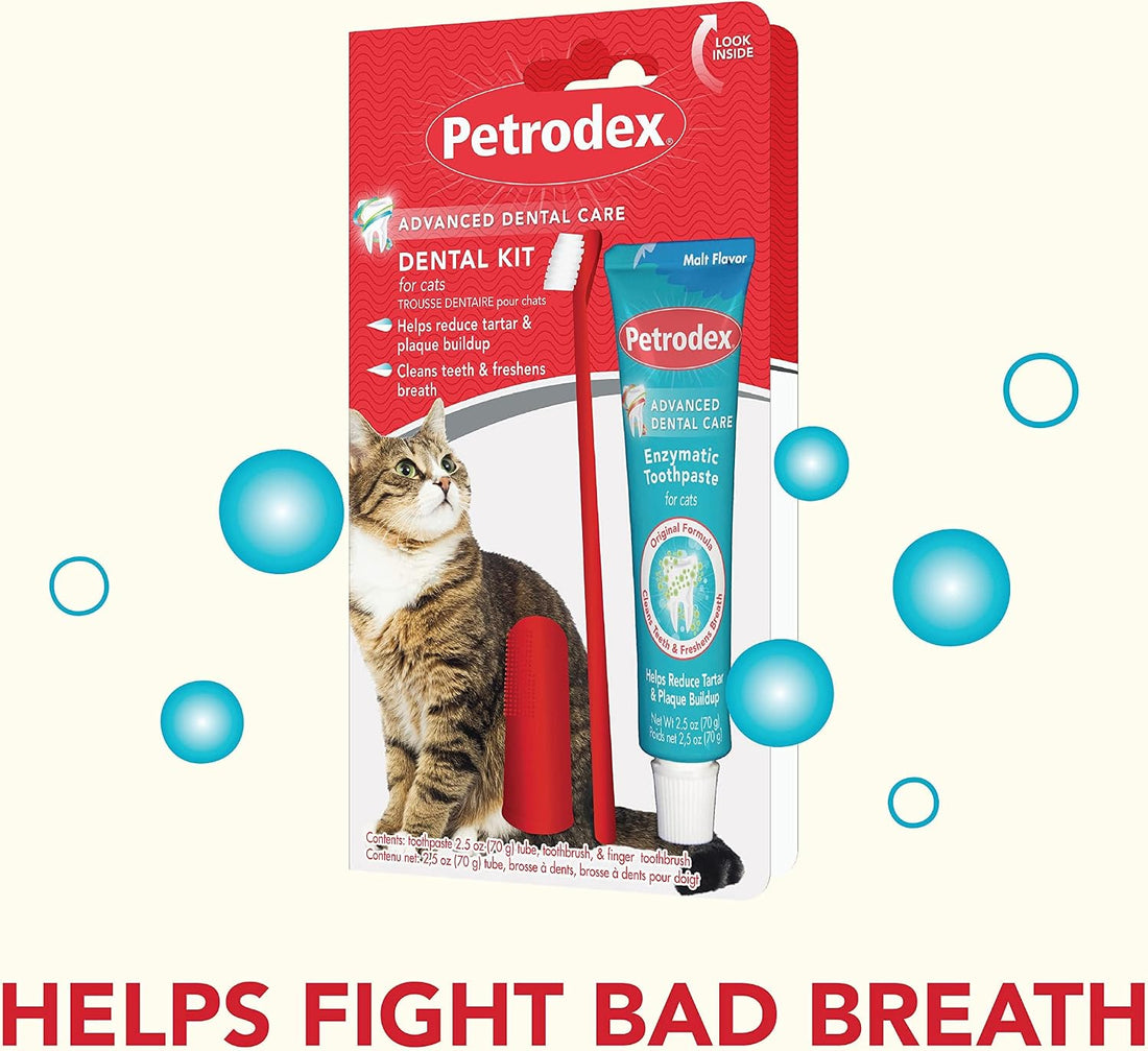 Petrodex Cat Dental Care Kit, Toothbrush & Toothpaste 2.5oz