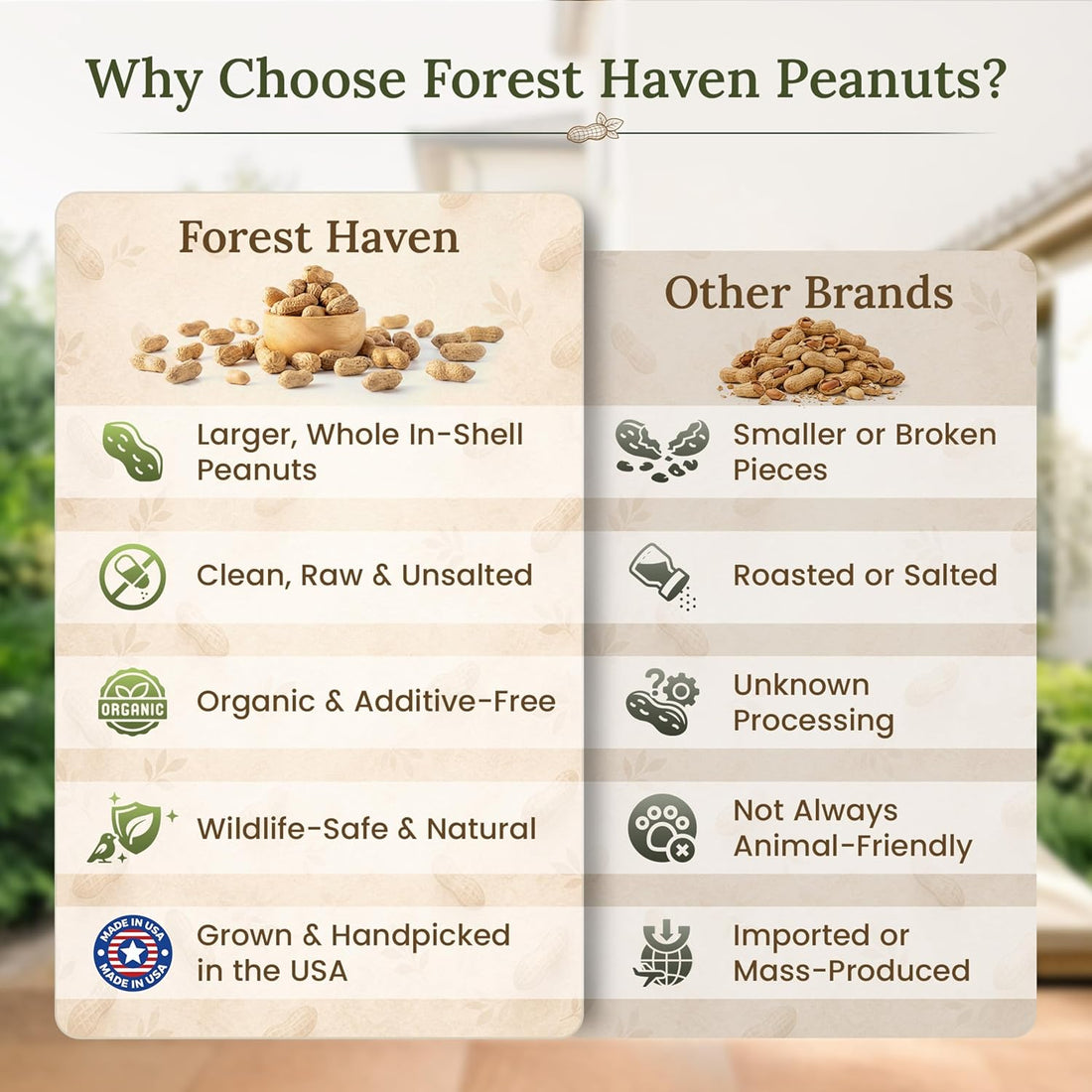 Forest Haven Premium Raw Peanuts for Squirrels