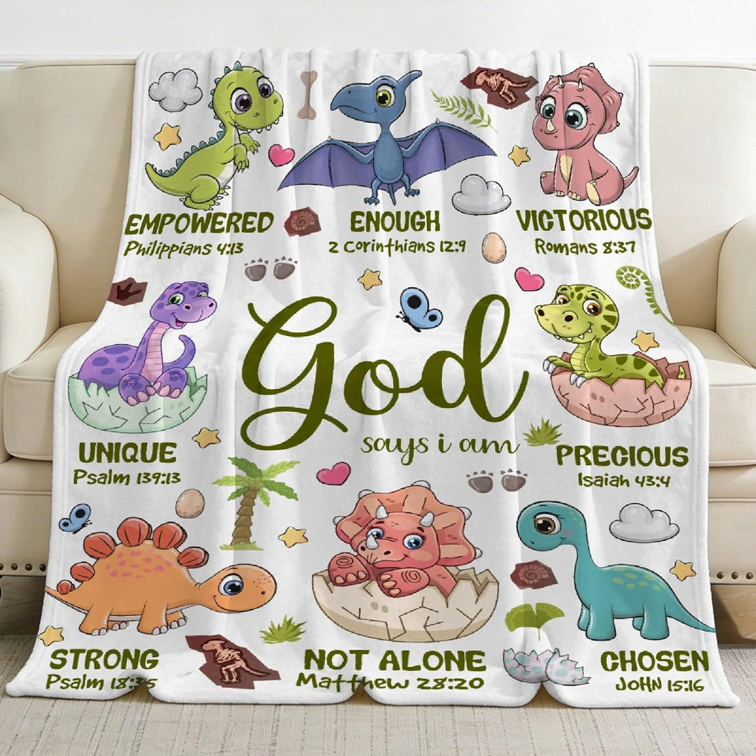 Cat Throw Blanket with Bible Verse,Thoughtful Christian Gifts