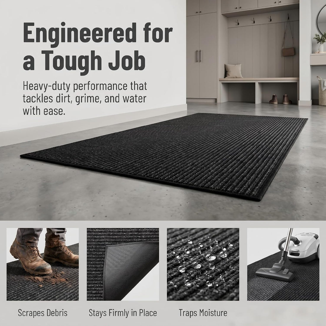 Dog Crate Mat, Thick Washable Waterproof Carpet for Dog Kennel Pad
