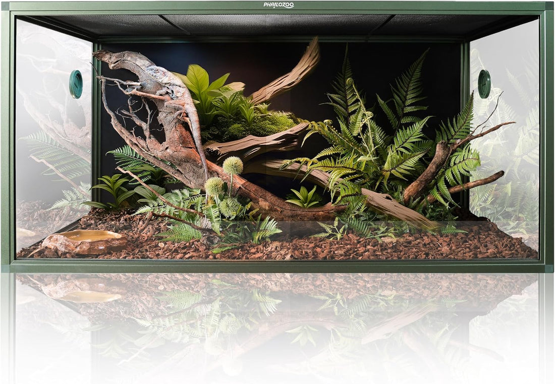 Phailozoo 120 Gallon Reptile Tank, Stackable 4x2x2 Reptile Enclosure