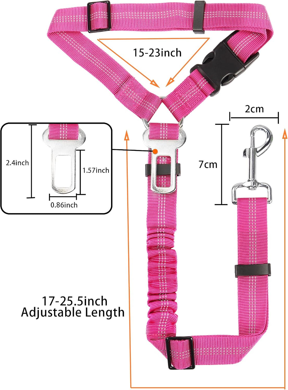 YAOHDAO Dog Seat Belt Harness for Car