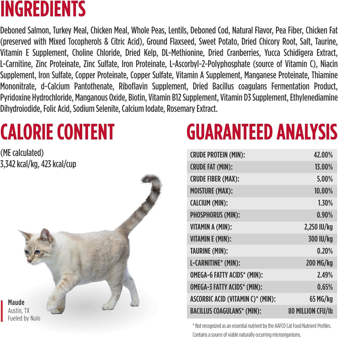 Nulo FreeStyle Trim Grain-Free Dry Cat Food, Salmon & Lentils, 4 lb