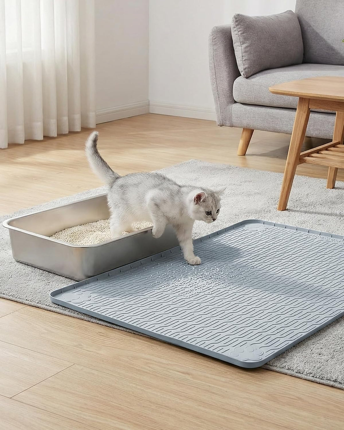 ANWA Waterproof 40" x 28" Extra Large Litter Box Mat