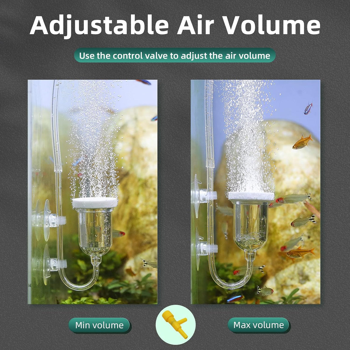 boxtech Aquarium Air Stone, Fish Tank Bubble Diffuser High Dissolved