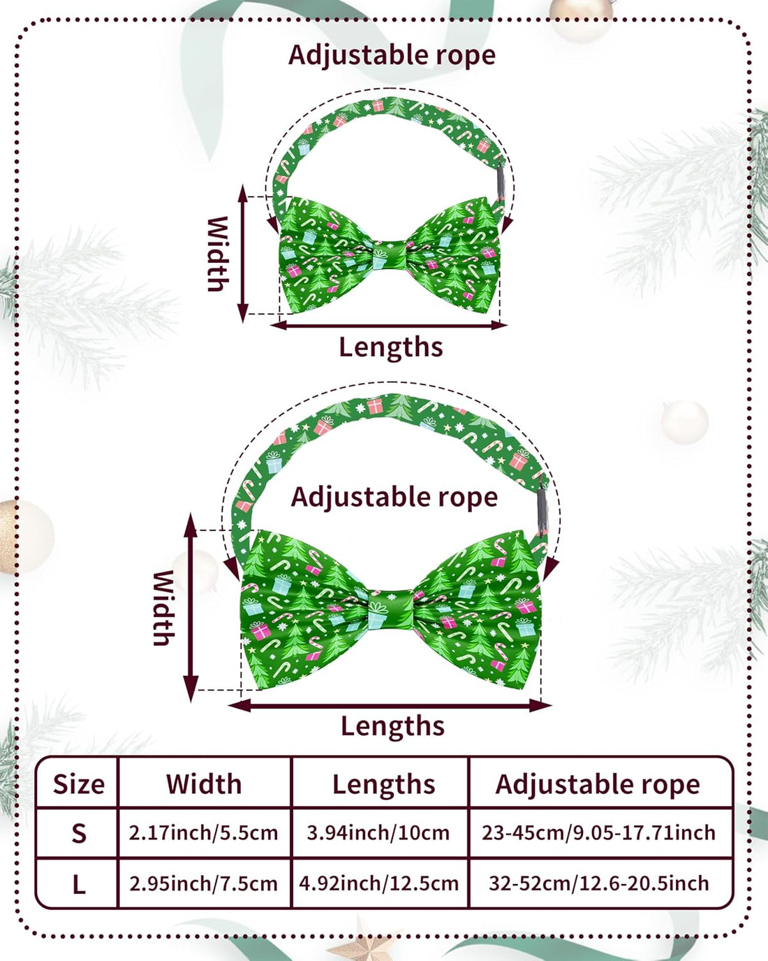 PET SHOW 60 Pack Christmas Small Dog Bowties and Ties Bulk