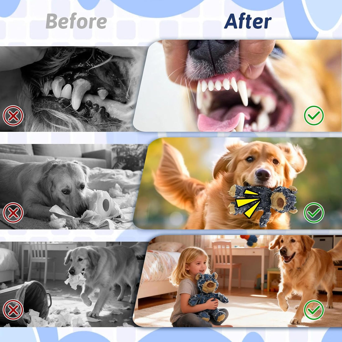 MAXBECK Dog Companion for Heavy Chewers- Indestructible Robust Bear
