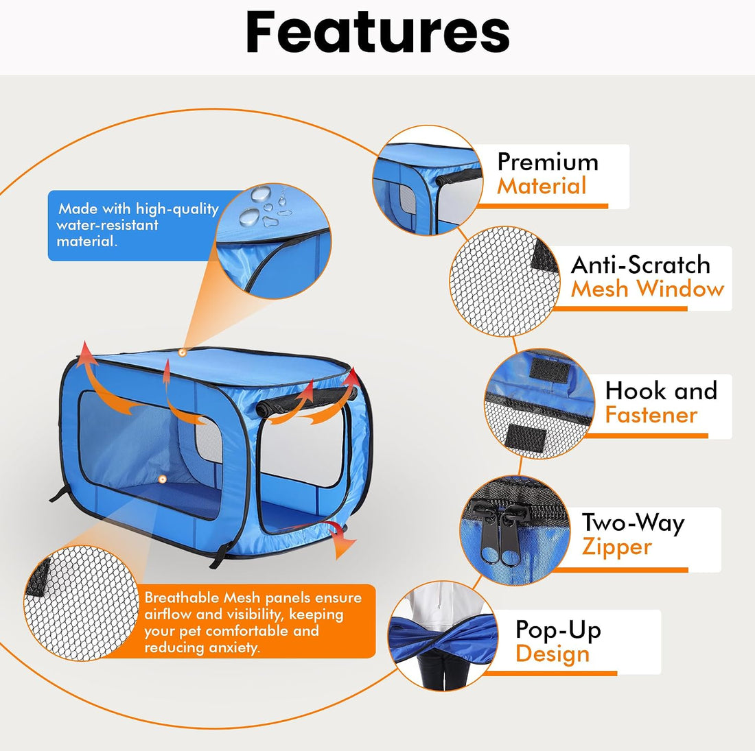 Portable Collapsible Pop Up Kennel